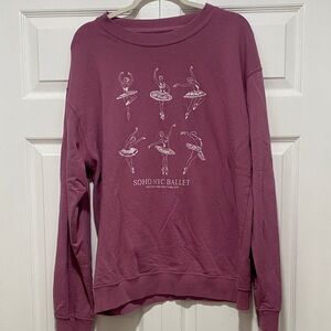 Women's NYC ballet Pink sweatshirt